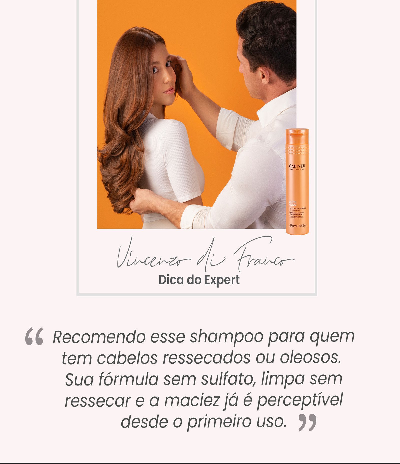 Shampoo Sem Sulfato Nutri Glow Cadiveu 250ml 7